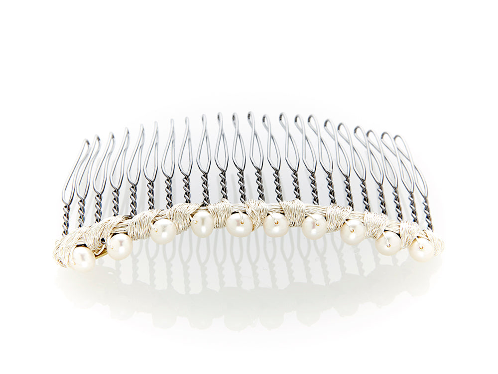 Pearl Crown Hair Comb M