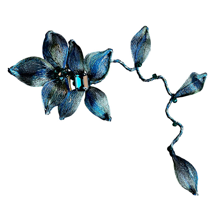 Exotic Twin Flower Clip-on