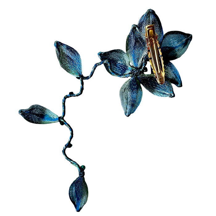 Exotic Twin Flower Clip-on