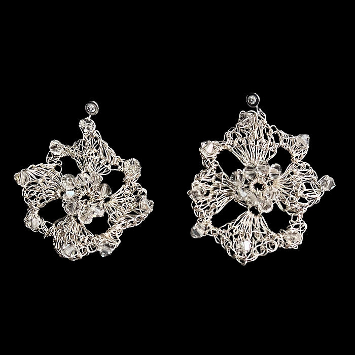 Lace Pansy Earrings