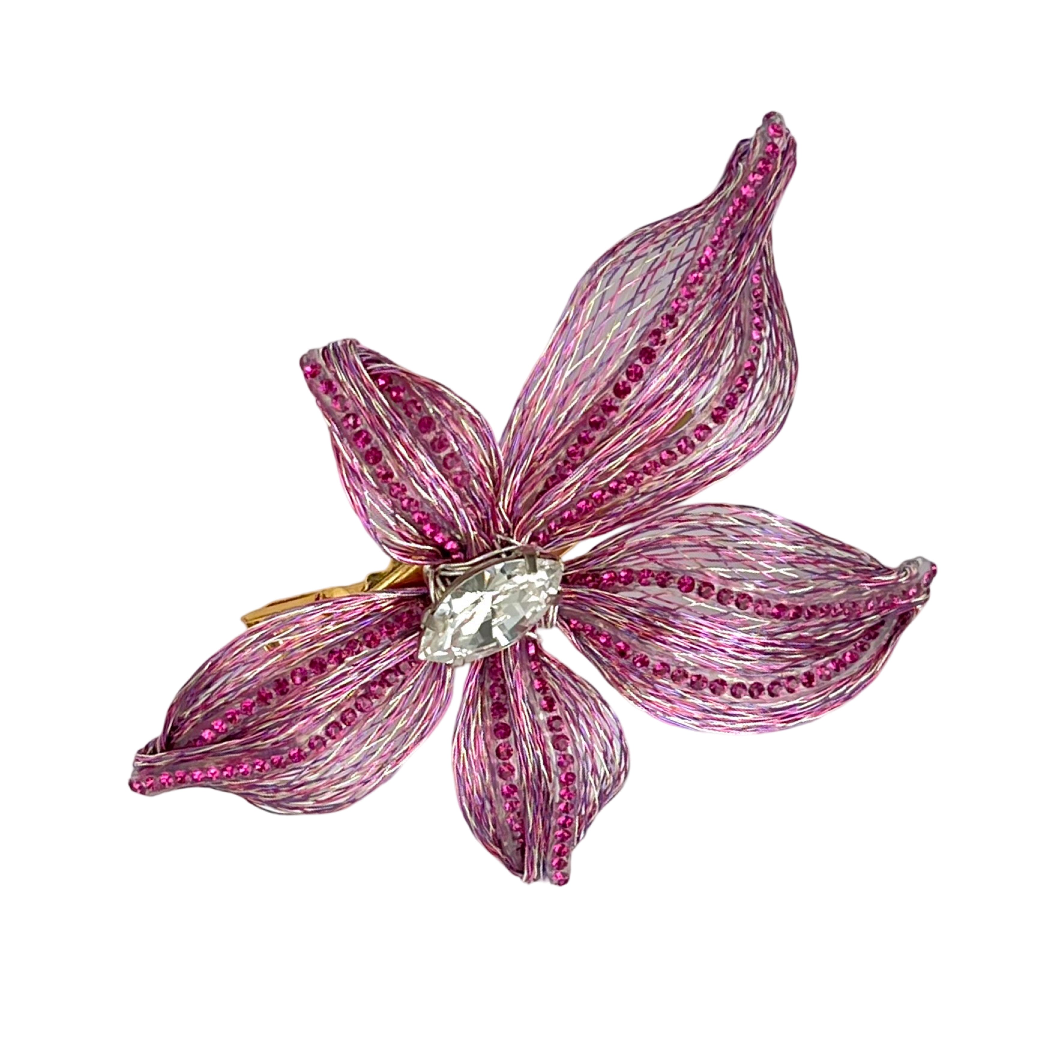 Diamond Blossom Mesh Beak Clip