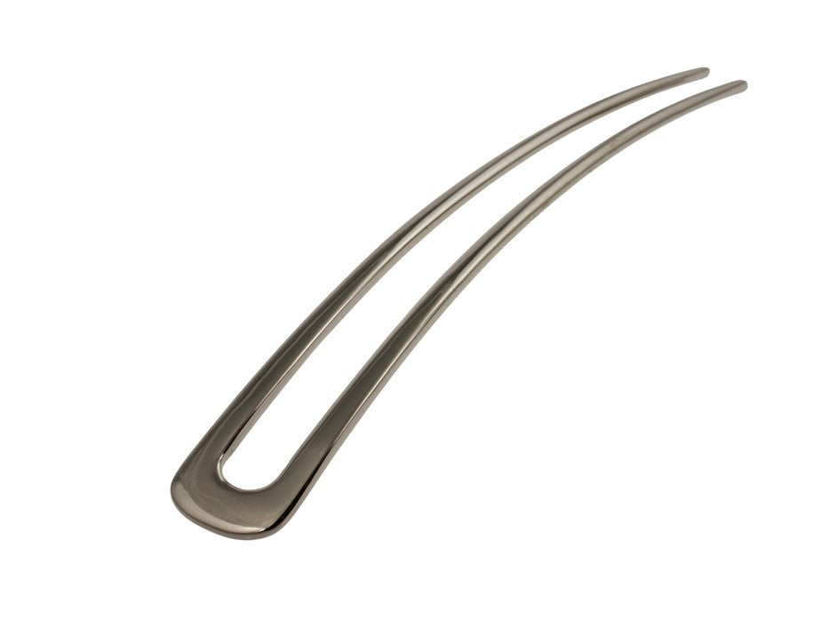 6" Steel Hairpin plated hematite