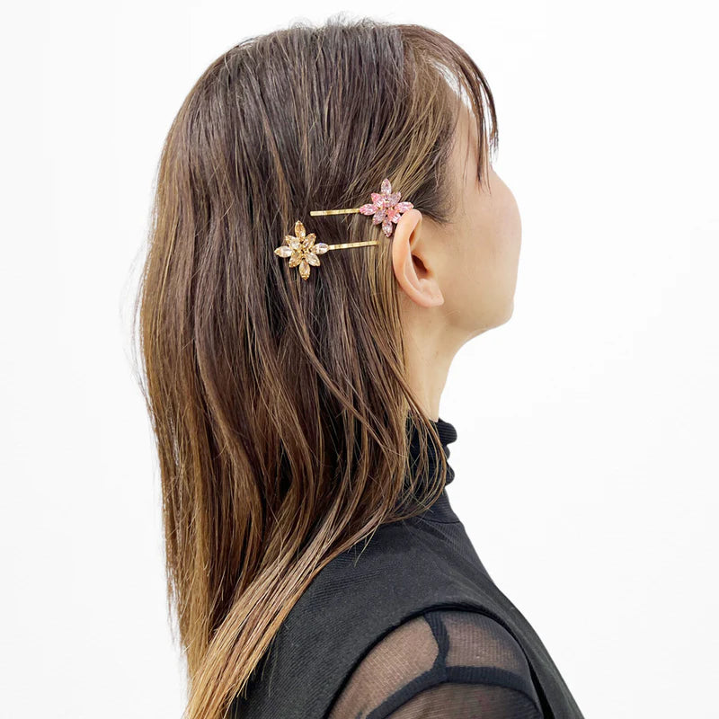 Diamonte Dahlia Bobby Pin