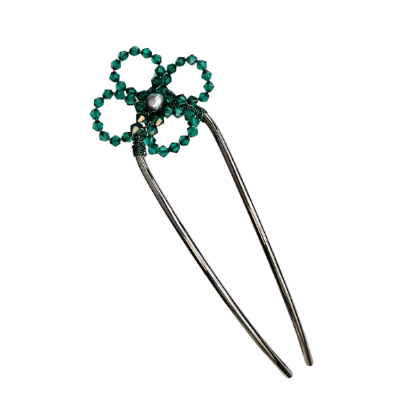 Crystal Clover Hairpin