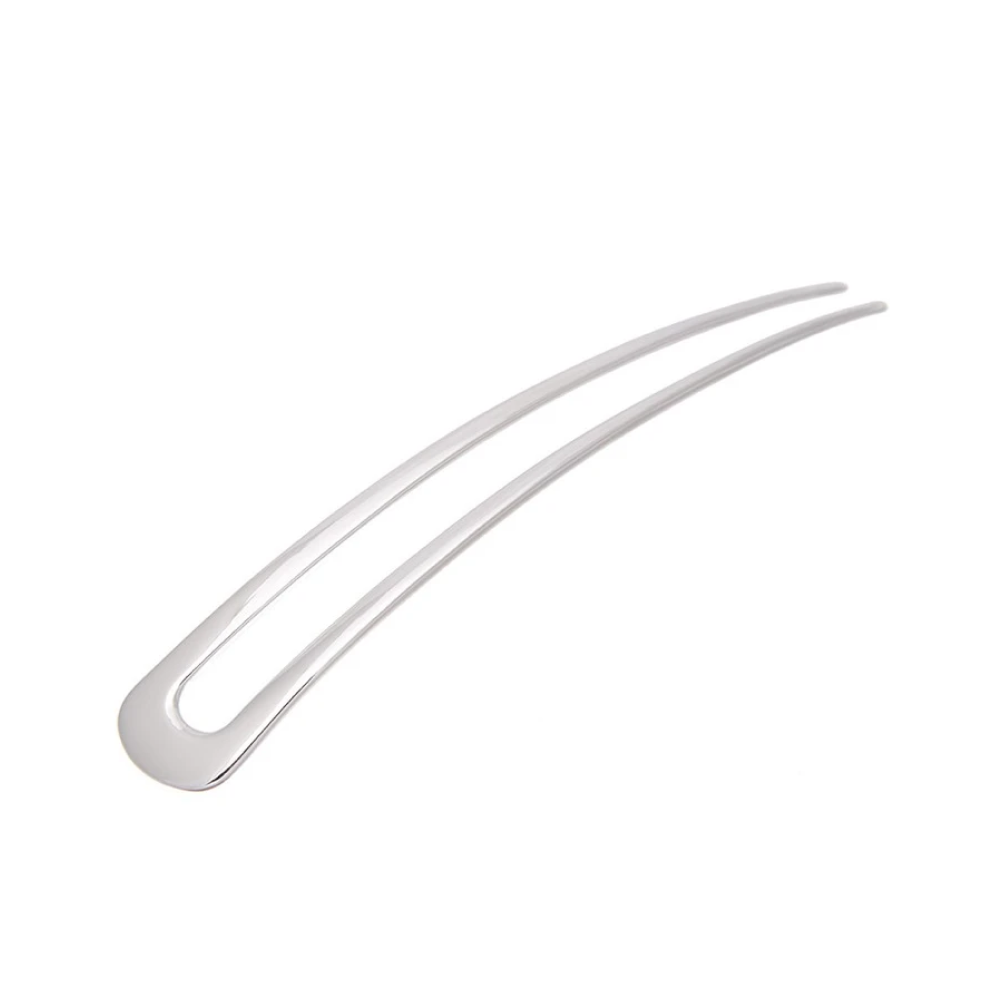 6" Steel Hairpin plated silver