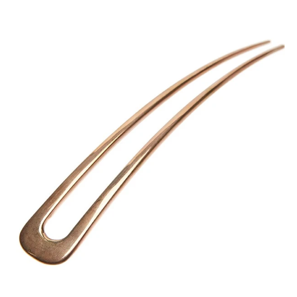 6" Steel Hairpin plated gold.